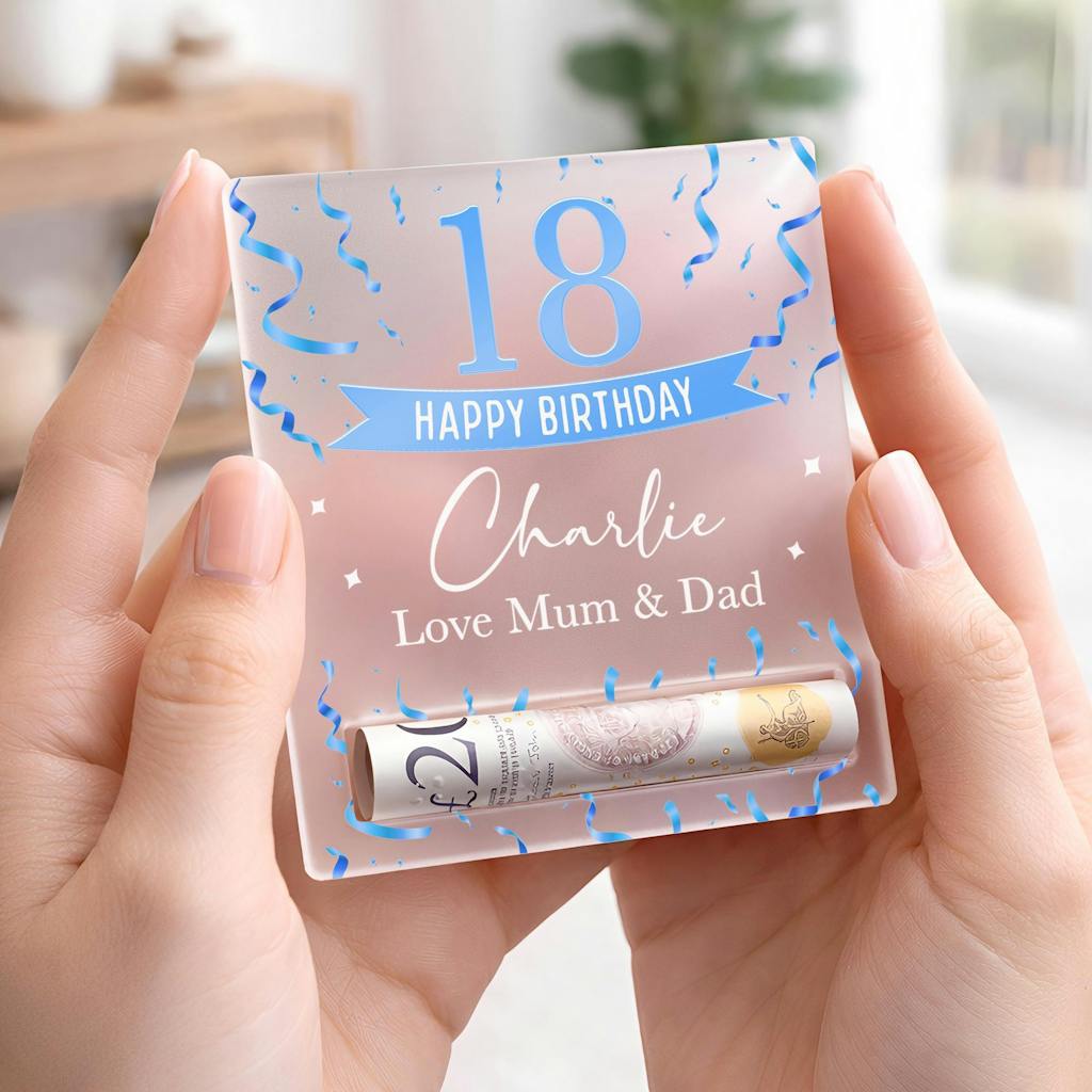 Personalised 18th Birthday Money Cash Holder Gift for Him Son Nephew
