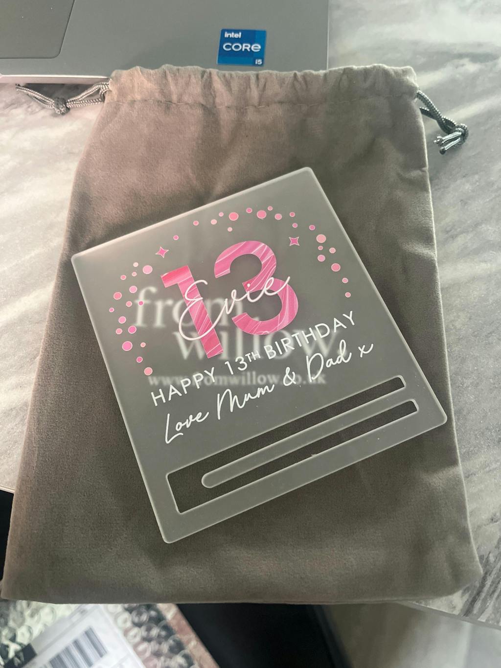 Personalised 13th Birthday Money Cash Holder Gift for Her Daughter Neice
