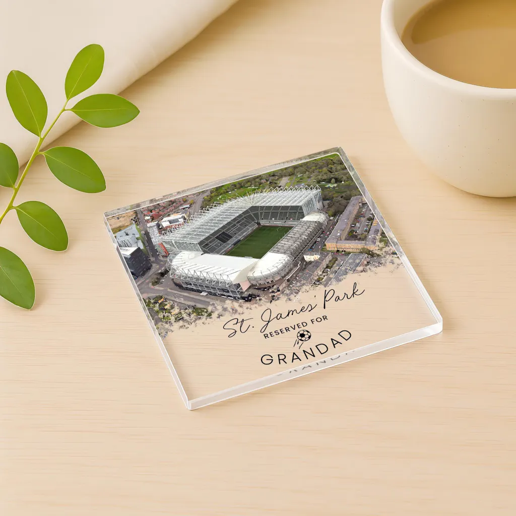 Personalised Newcastle Football St James Stadium Coaster