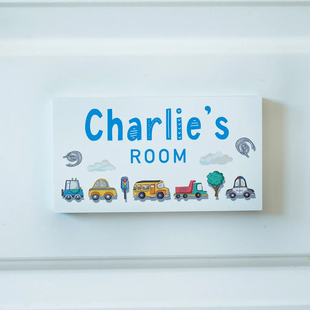 Personalised Kids Car Door Sign