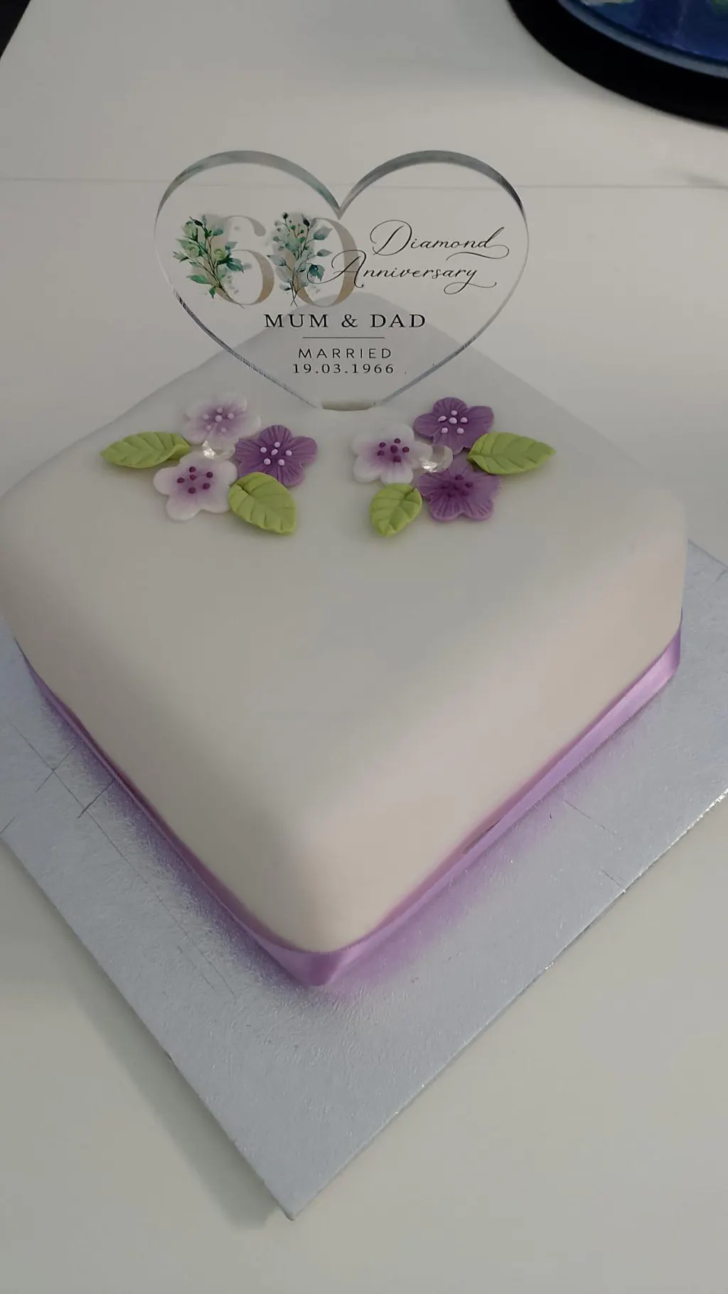 Personalised 60th Diamond Anniversary Cake Topper