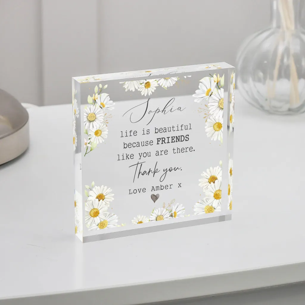 Personalised Special Friend Daisy Plaque