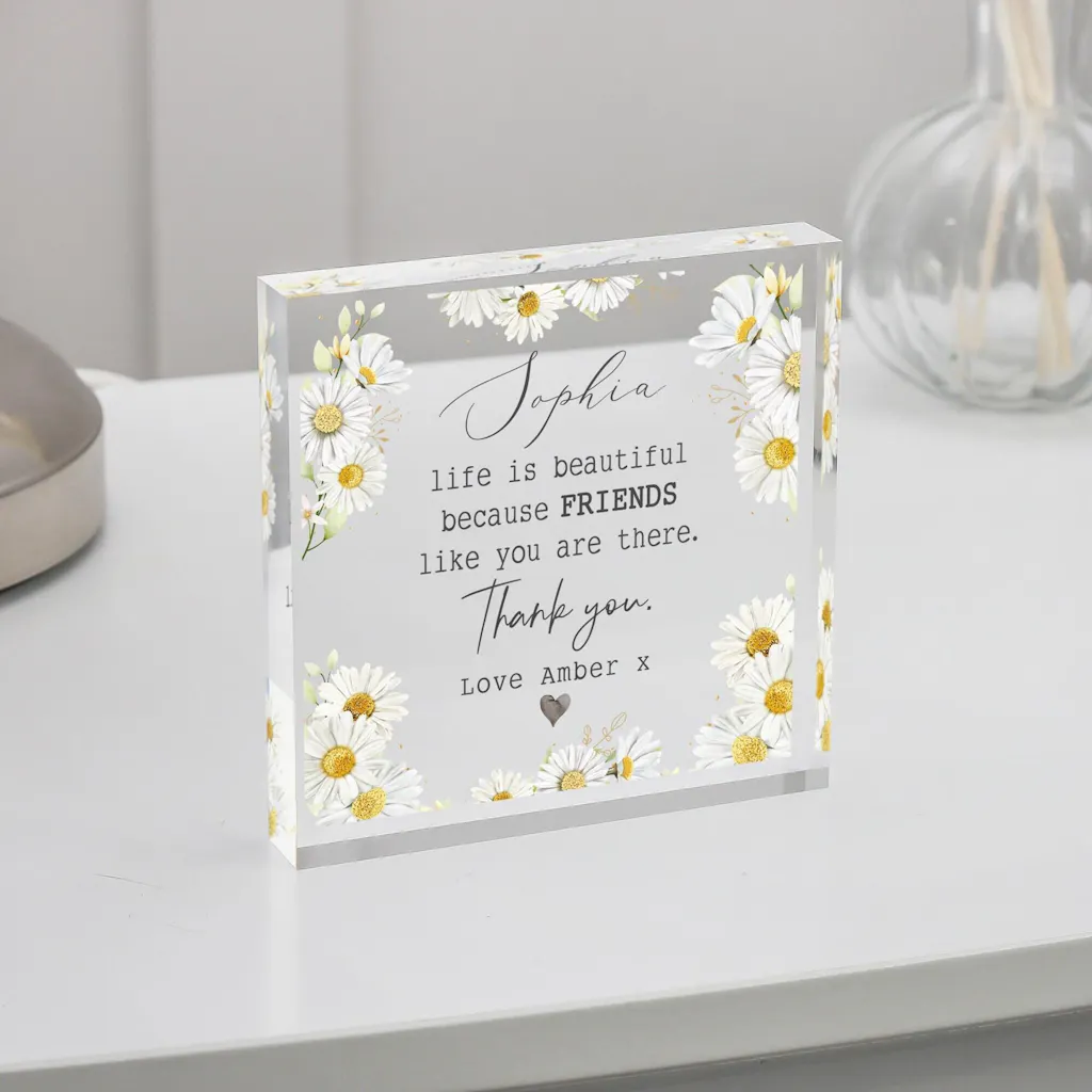 Personalised Special Friend Daisy Plaque