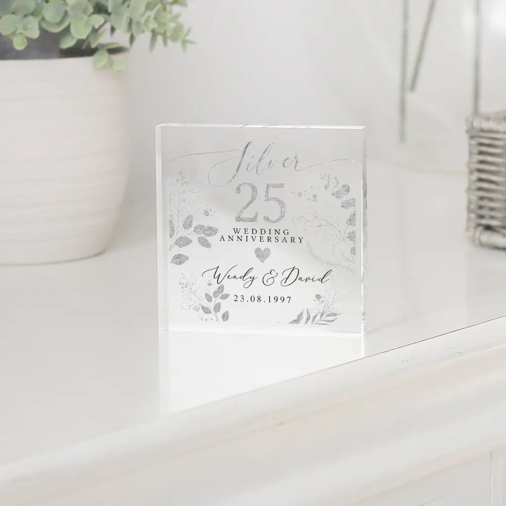 Personalised Silver 25th Anniversary Gift