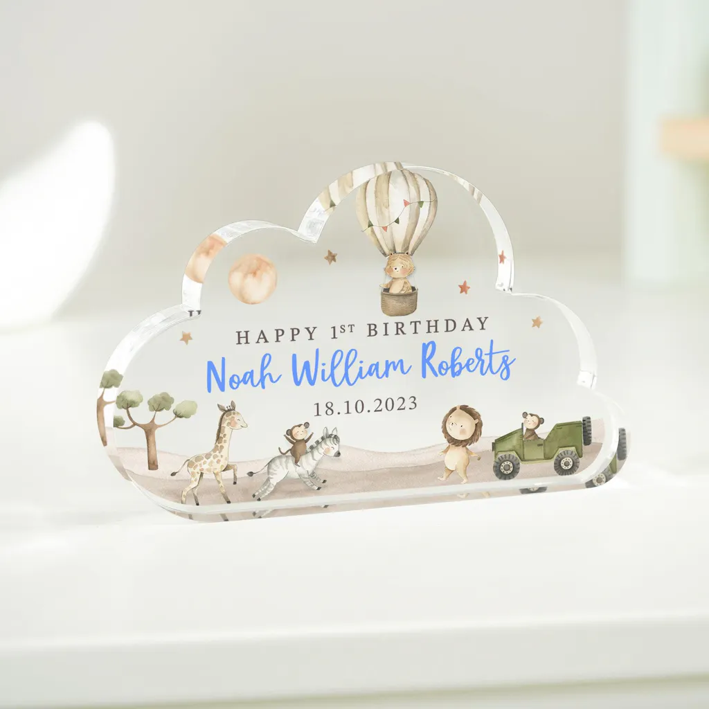 Personalised 1st Birthday Gift Cloud Plaque Gift