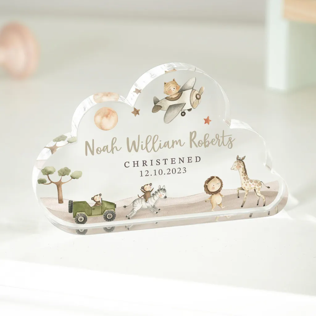 Personalised Cloud Baby Christening Gift