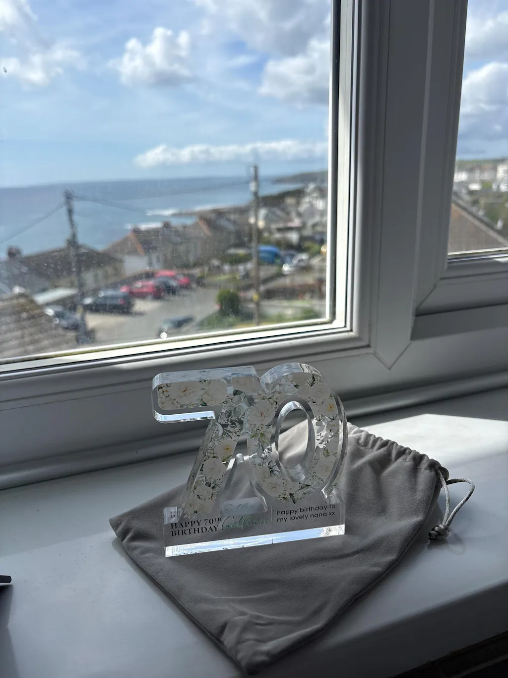 Personalised 70th Birthday Gift Plaque Keepsake Number