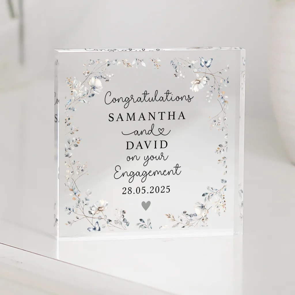 Personalised Congratulations Engagement Gift Plaque