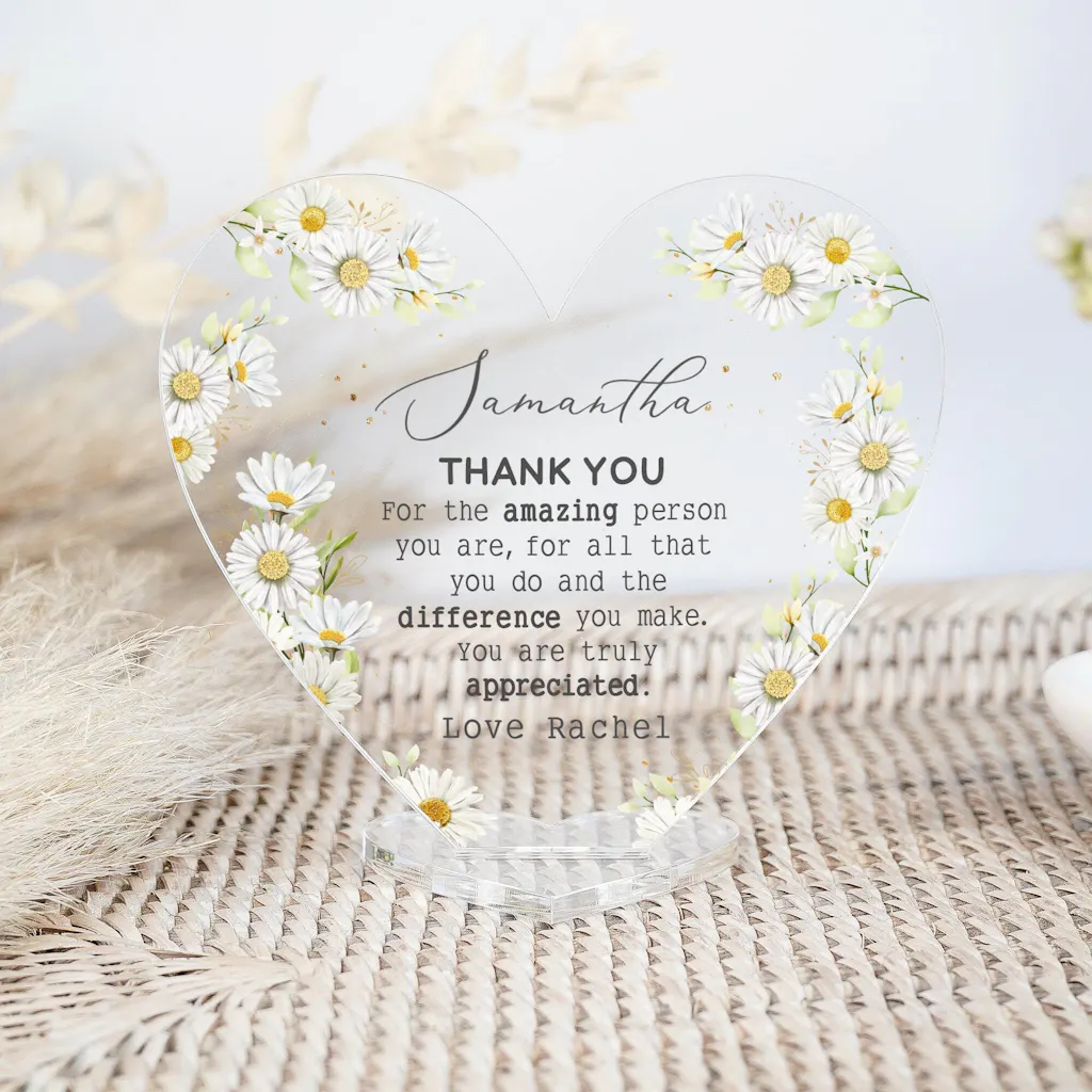 Personalised Special Friend Heart Gift - Thank You Plaque
