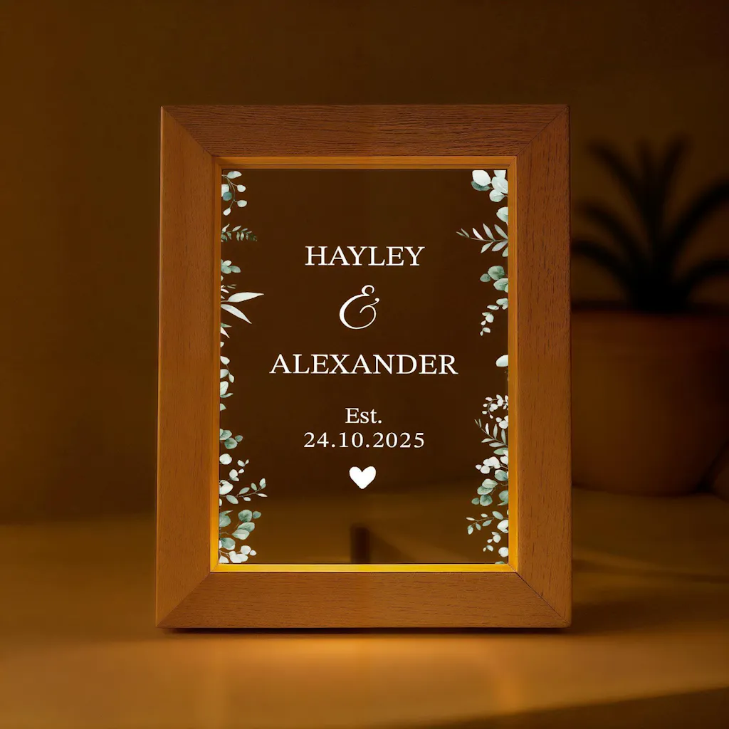 Personalised LED Couple Light Frame - House Light