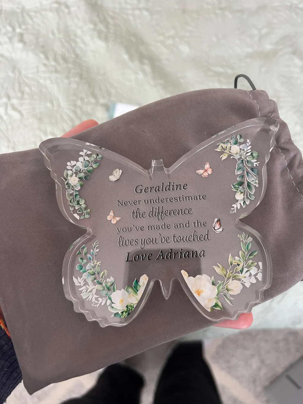Personalised Butterfly Block Retirement Leaving Gift
