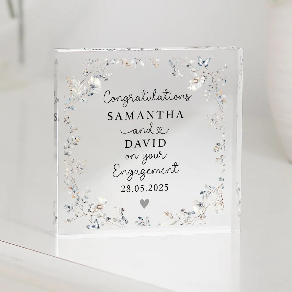 Personalised Congratulations Engagement Gift Plaque