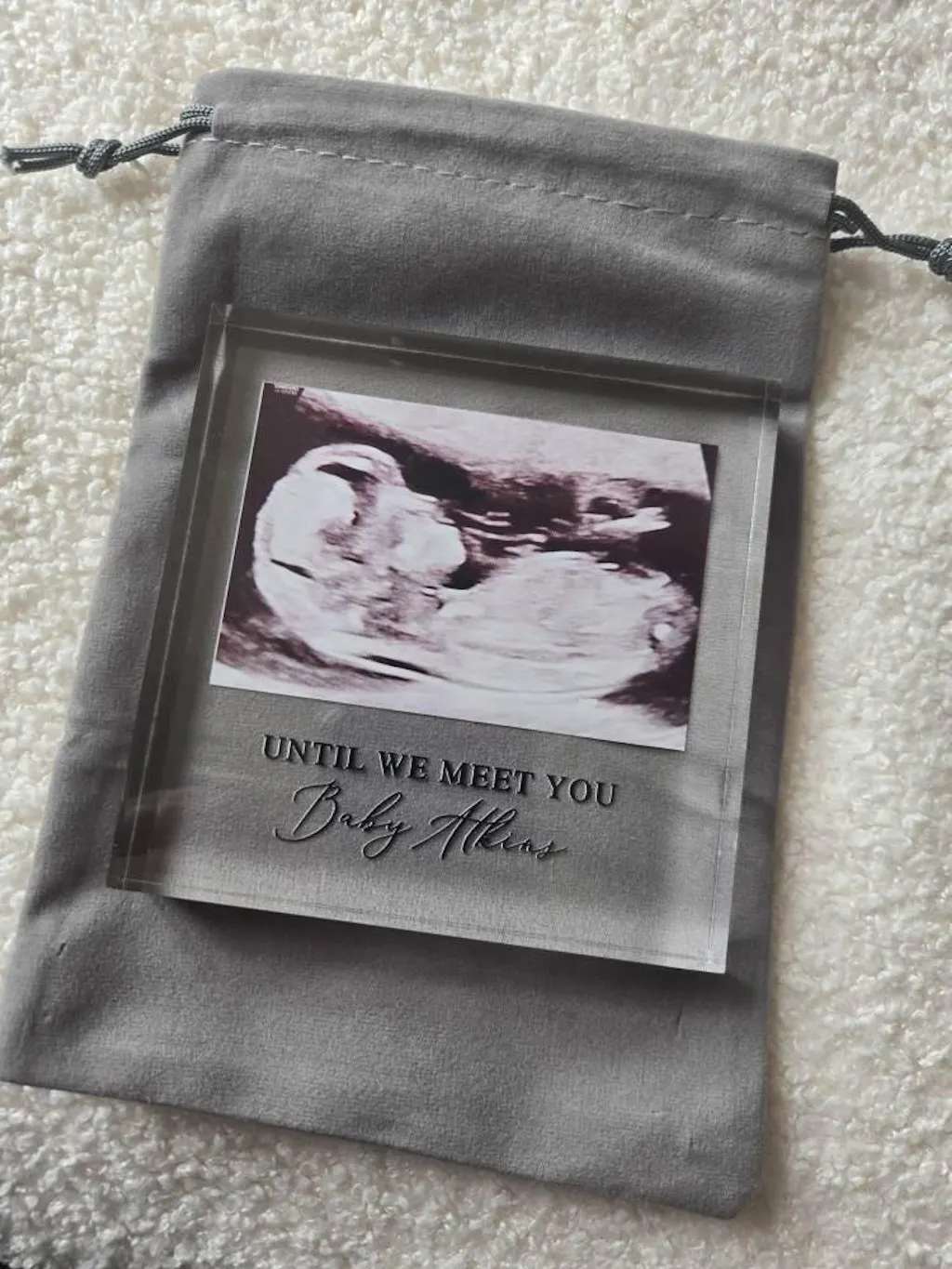 Personalised Baby Scan Pregnancy Announcement Photo Block