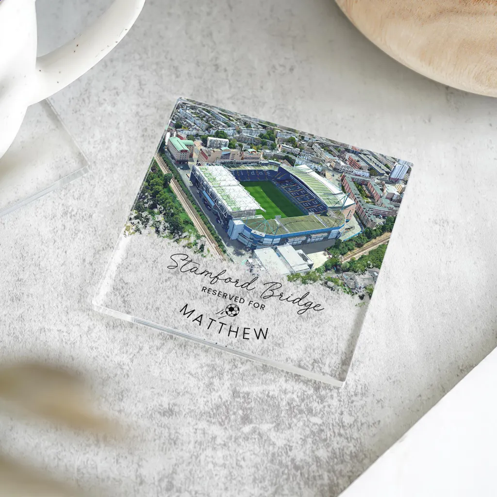 Personalised Cheslea Football Stamford Bride Stadium Coaster