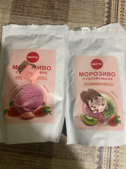 Сублімоване морозиво Полуниця-Ківі