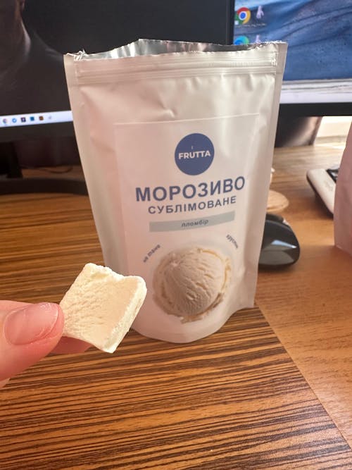 Сублімоване морозиво пломбір