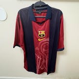 Barcelona x Travis Scott Retro 2000/01 Home Skeleton Jersey