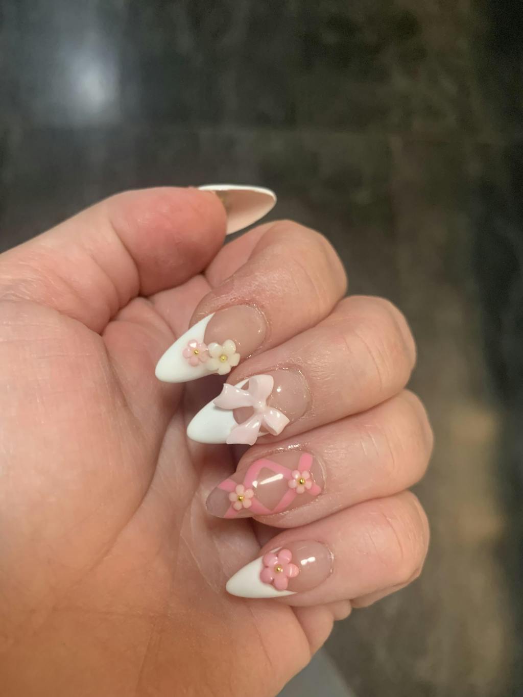 Almond french flower