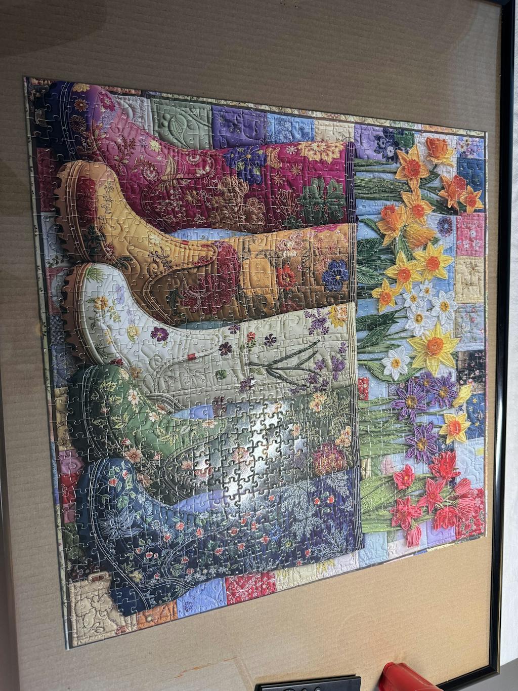 Floral Garden Boots Jigsaw Puzzle 1000 Pieces