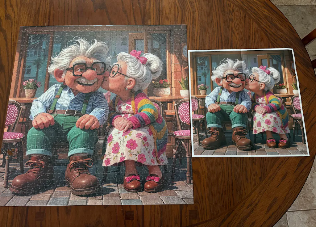 Sweet Café Kiss Jigsaw Puzzle 1000 Pieces