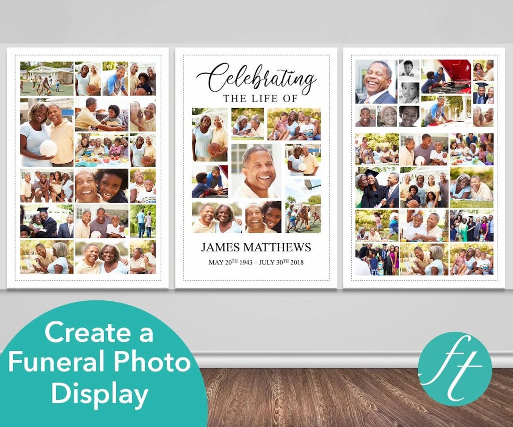 Classic Funeral Photo Display Template – Funeral Templates