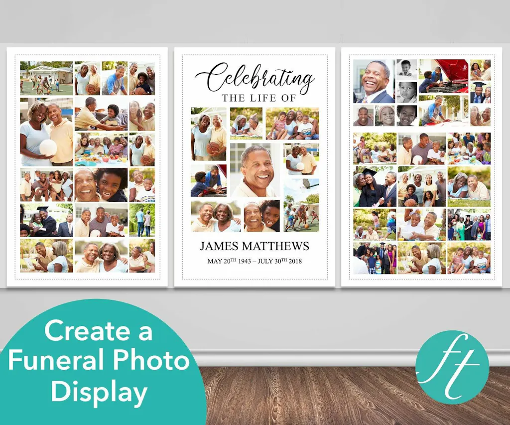 Classic Funeral Photo Display Template – Funeral Templates
