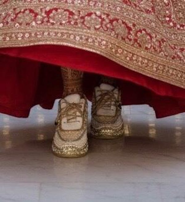 Mirror leaves Pearl blossom Dull gold/ beige Bridal Sneakers – Floral Embroidery” / gold sneakers /ivory sneakers/peach sneakers