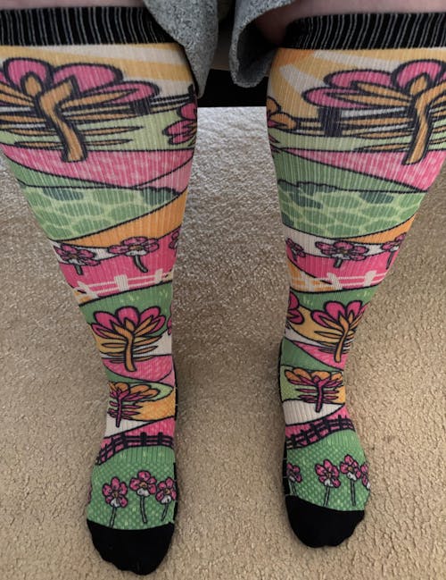 Bamboo Floral Meadows Compression Socks