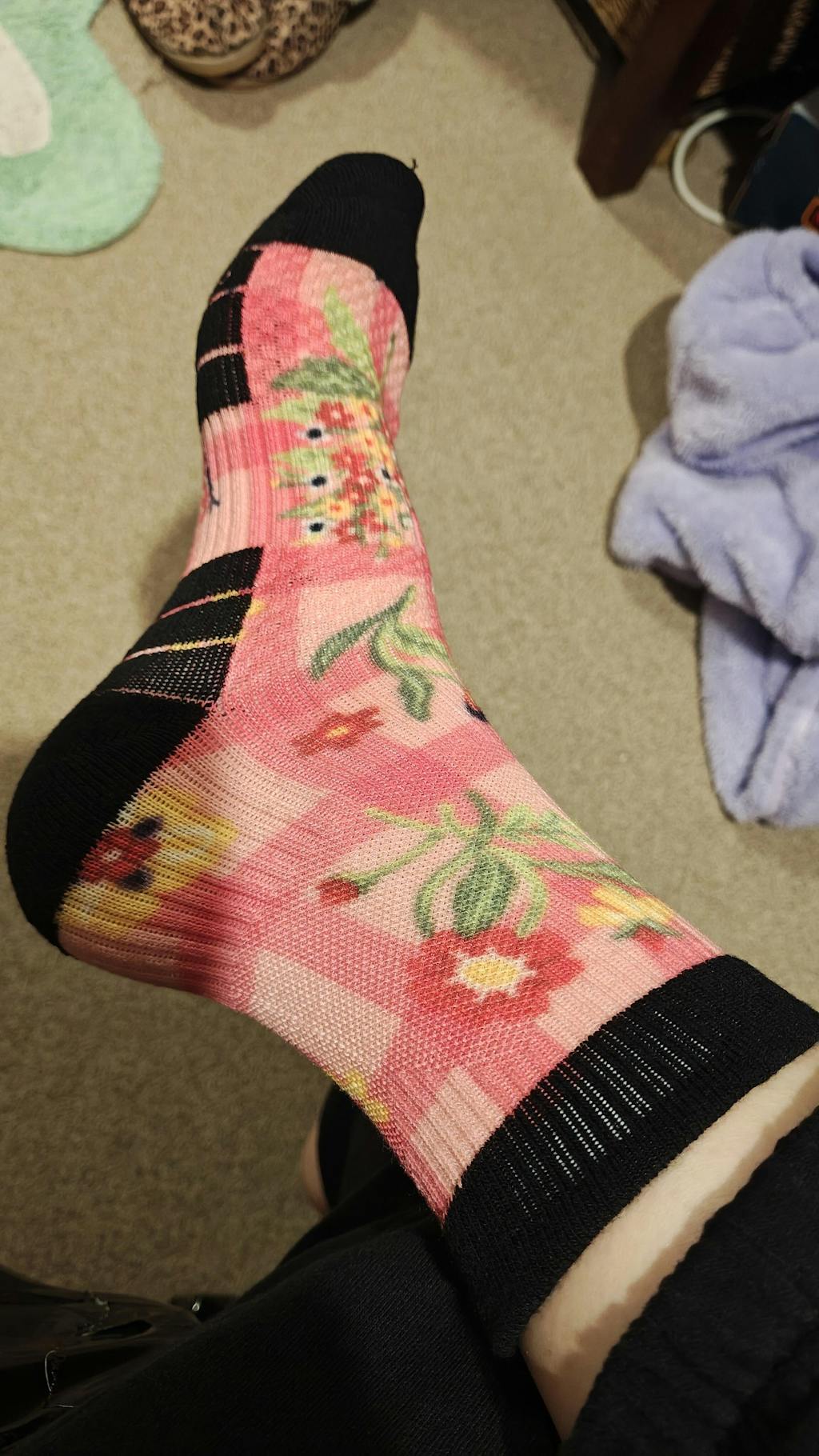 Black Crew Length Compression Socks