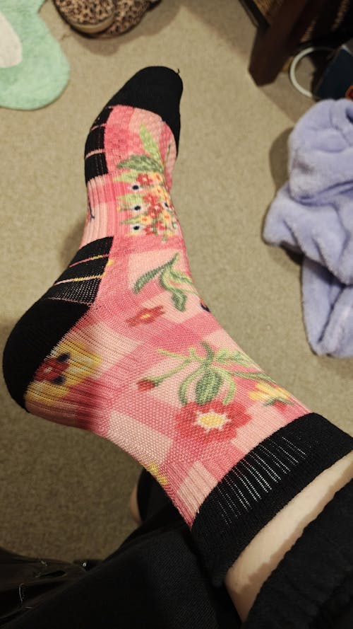 Black Crew Length Compression Socks