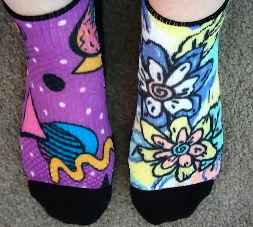 *Cart Exclusive* Patch Work Crew Compression Socks