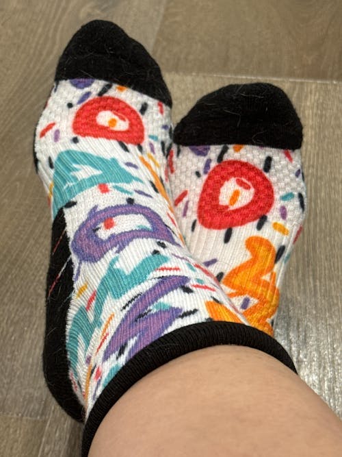 Crew Compression Socks 4 Pack Floral Retro Bamboo