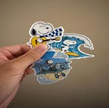 Snoopy Flying Plane Sticker | Peanuts Pilot Decal | Red Baron Dog Art | Vintage Aviation Vinyl | Cartoon Snoopy Fan Gift | Snoopy Pilot