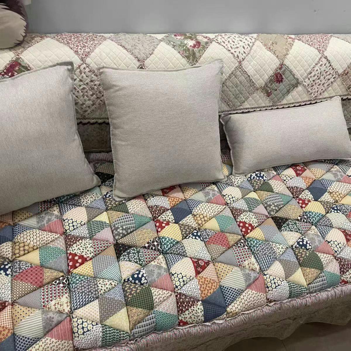 Garden Chic Cotton Protective Couch CoverFunnyFuzzy