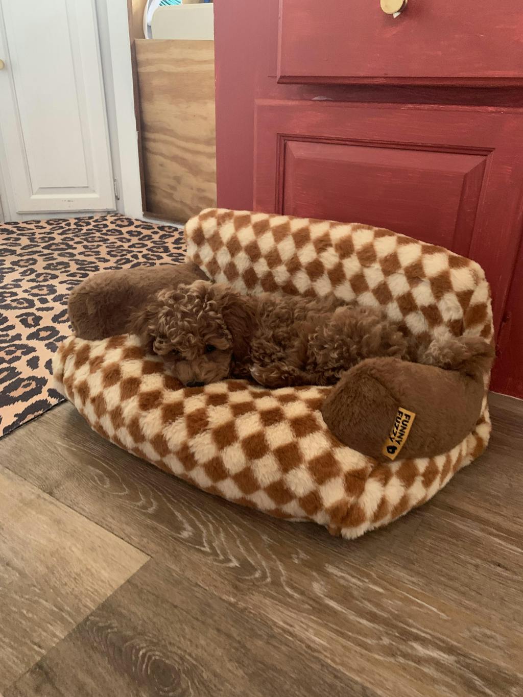 Vintage Leisure Diamond Cat Sofa Bed FunnyFuzzy