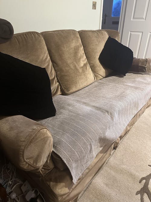 Solid Colour Chenille Anti-scratch Herringbone Sofa Cover