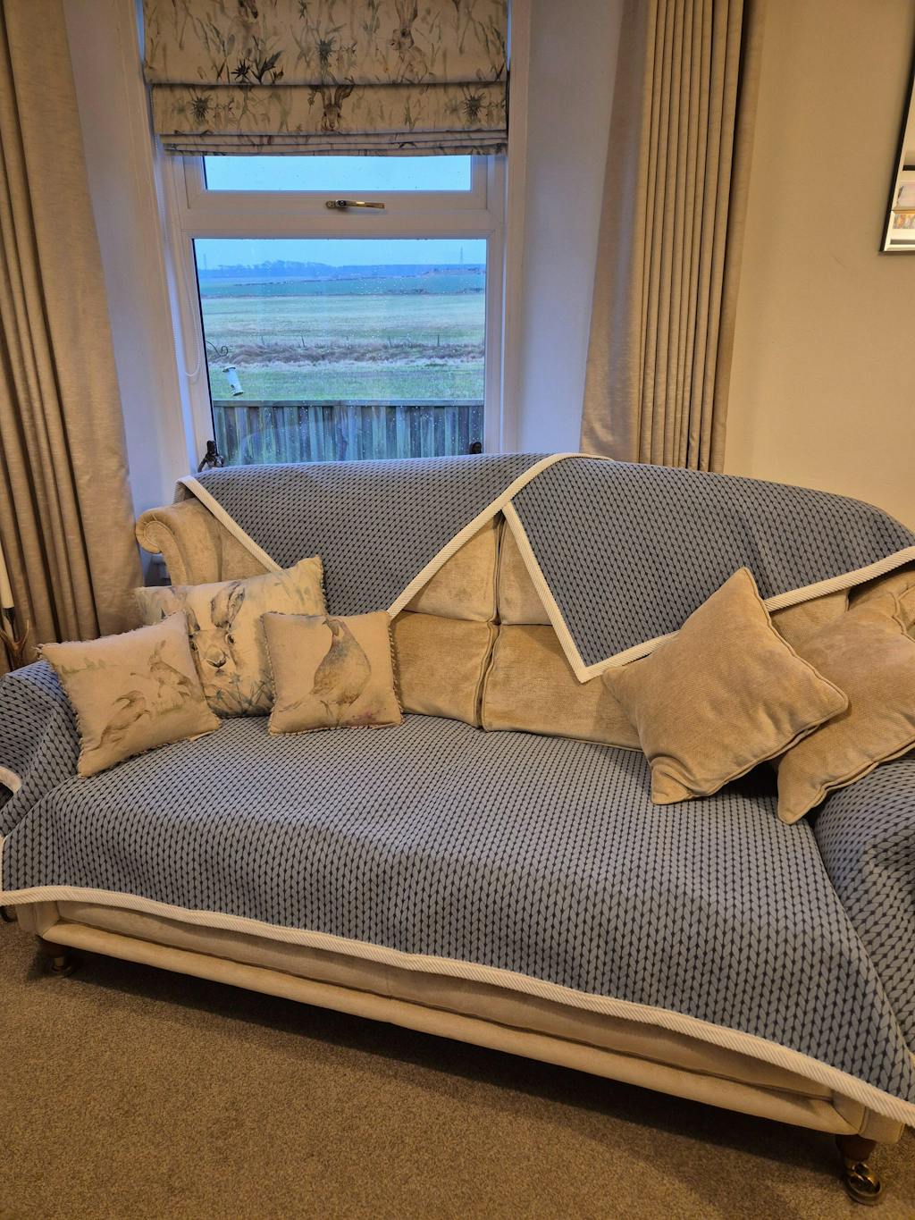 Wheat Ears Pattern Chenille Anti-Scratch Sofa Cover