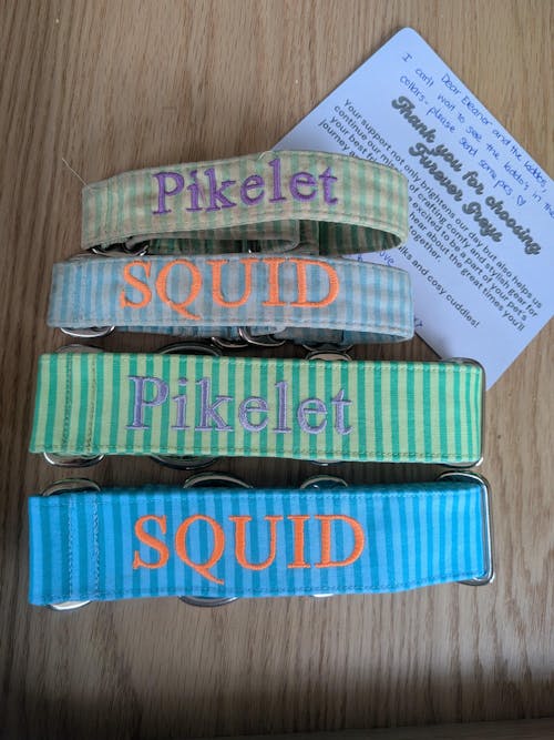 Martingale Collar -  Arctic Aqua Stripes