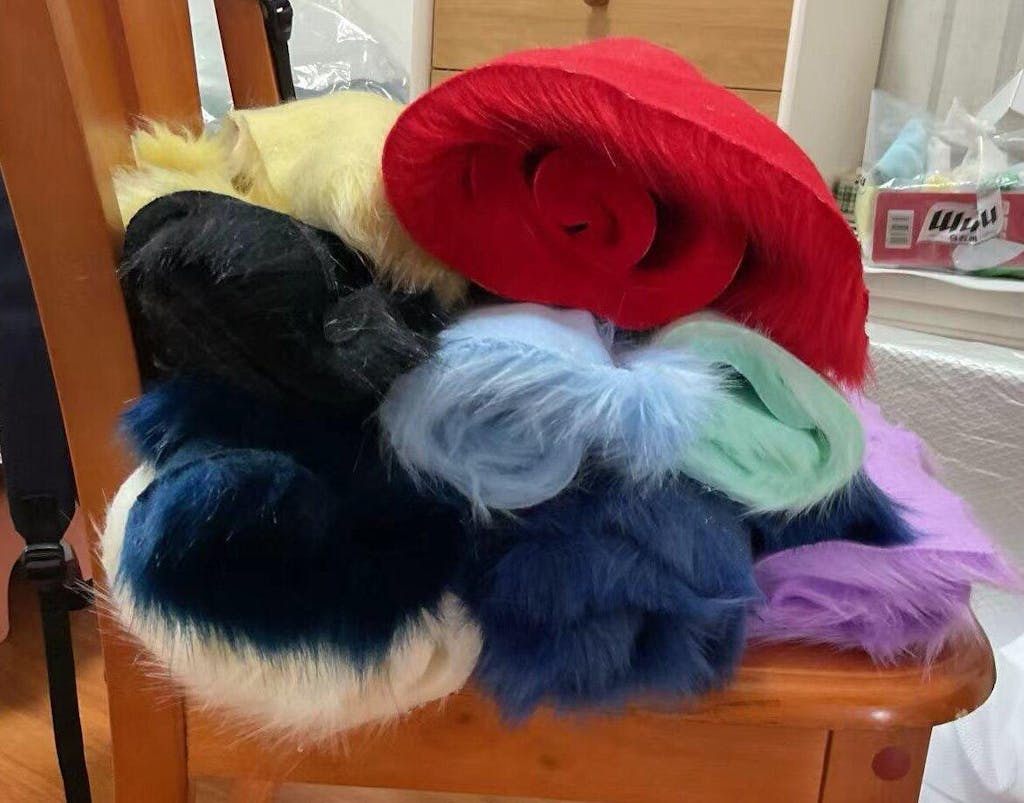 [GlowFlow Fur]  4-5cm Black White Grey Series Luxury Faux Fur