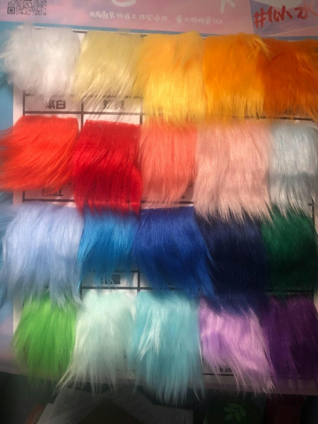 [Smooth Flow Fur]  3-4cm Black White Grey Series Luxury Faux Fur