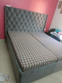 Austin Upholstered Bed Without Storage In Suede