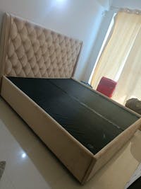 Austin Upholstered Bed Without Storage In Suede