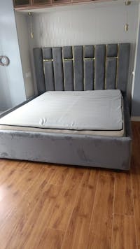 Osaka Premium Upholstered Bed Manual Storage In Suede