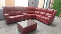 Alexandria Modular Sectional Manual Recliners In Leatherette