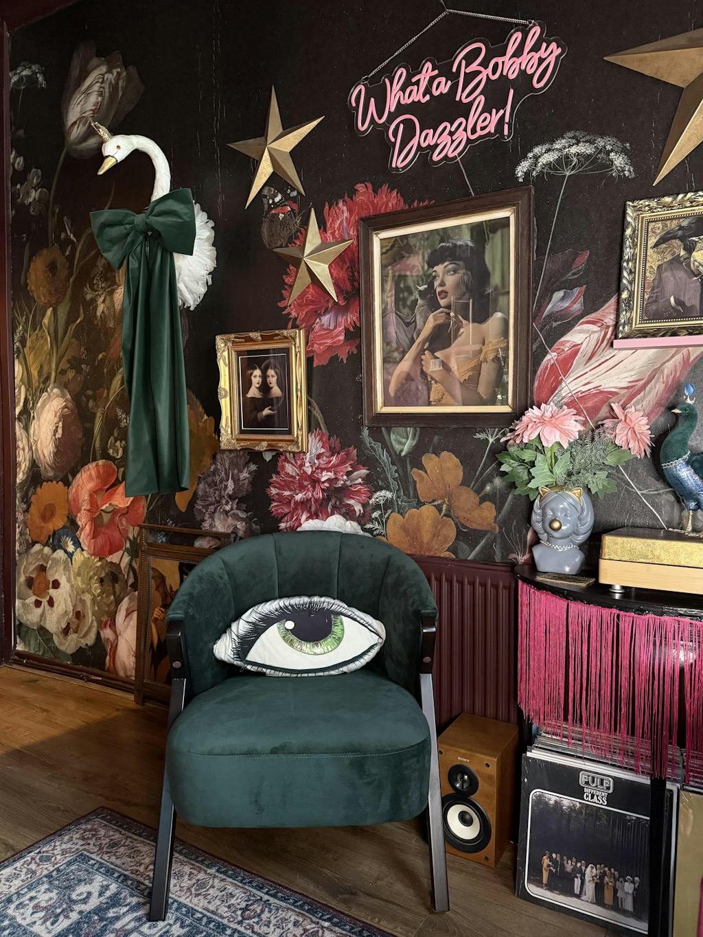 Nico Dark Green Velvet Occasional Chair