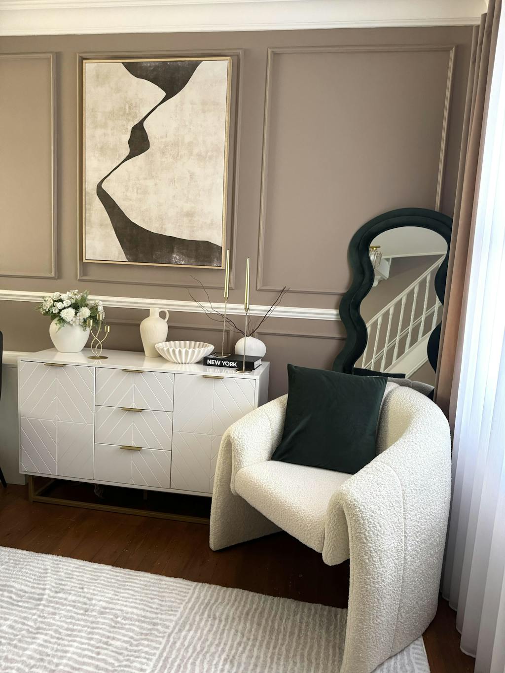 Taylor White Textured Fabric Occasional Chair