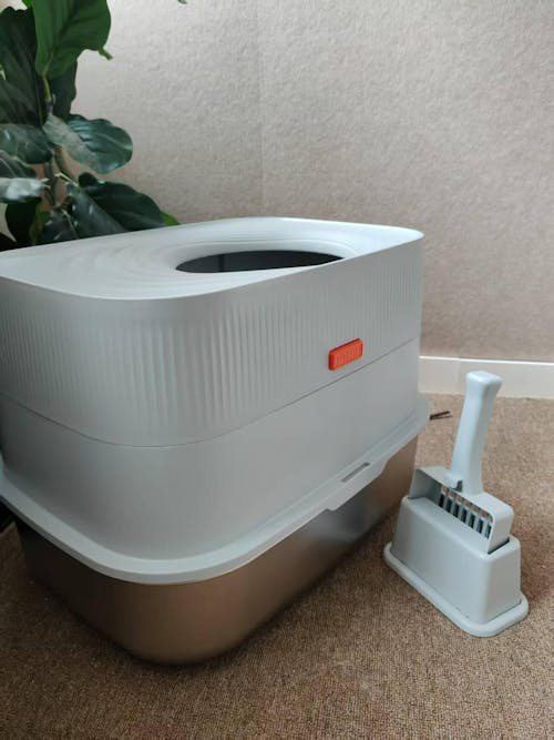 XL Full Enclosed Stainless Steel Sifting Litter Box for Regular Clumping Litter
