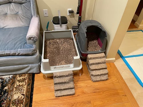 XXL Stainless Steel Sifting Litter Box for Pine Pellet