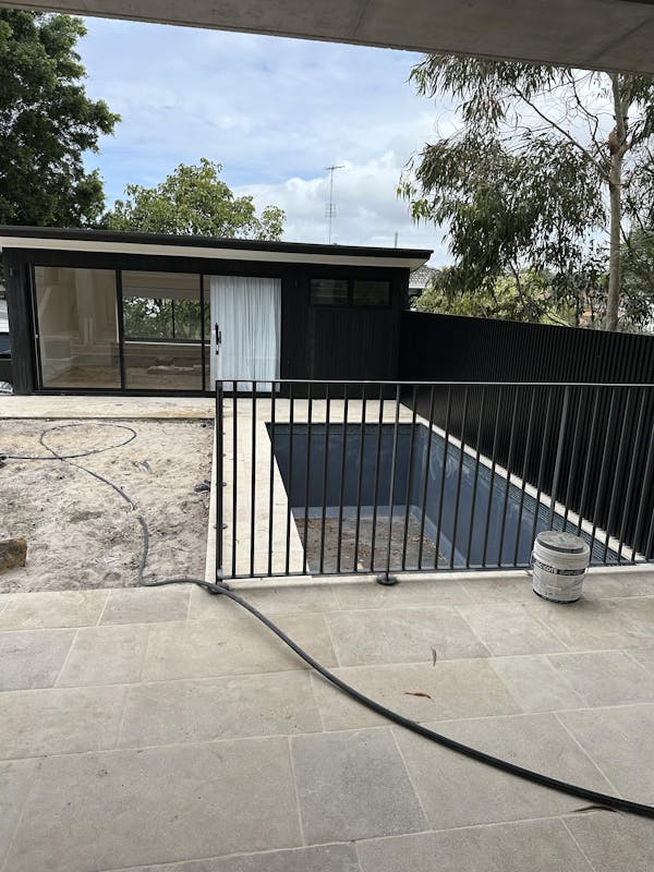 Aluminium Batten Fence Panel 2.2m Wide - Black