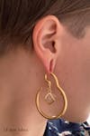 Golden Octahedron Ear Hangers